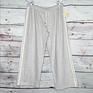 Universal Thread NWT XL Gray White Stripe Mid Rise Straight Leg Track Sweatpants